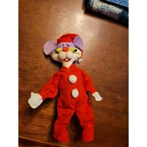 Vintage Posable Christmas Mouse / Hedaya & Co. Holiday Fair / 1963‎ Japan